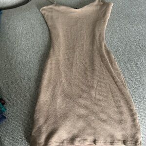 Windsor Tan Ribbed Mini Dress bodycon!
